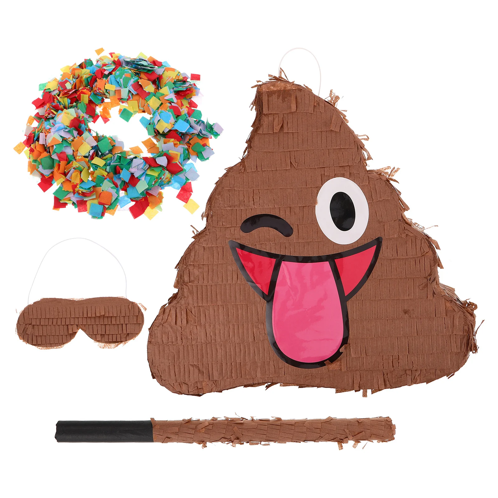 

1 Set Poop Emoticon Pinata Party Games Funny Birthday Decorations Prank Hanging Game Supply Poo For Mini Figures