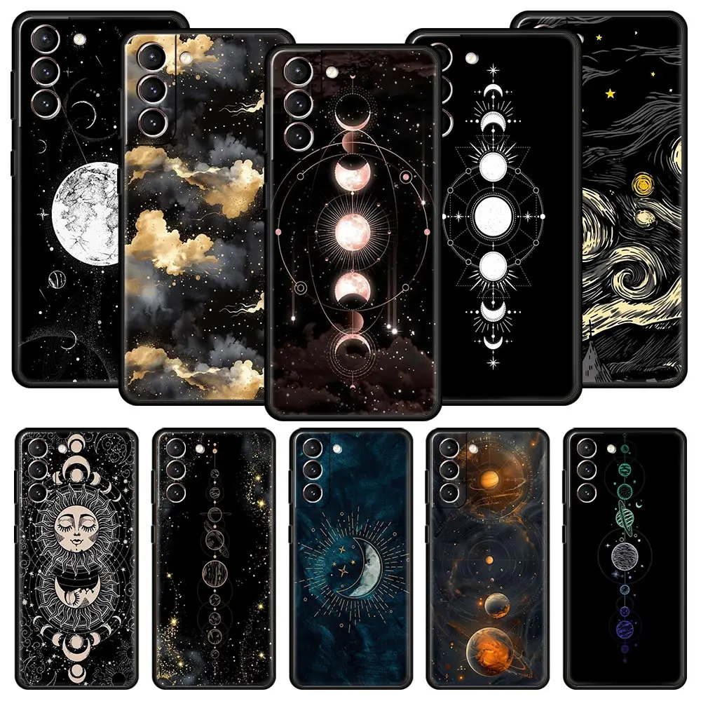 Planet and starry sky art Etui na telefon do Samsung Galaxy S24 S23 S22 S20 Ultra S21 FE 5G S10 S9 Plus S10E S8 Miękki silikonowy pokrowiec