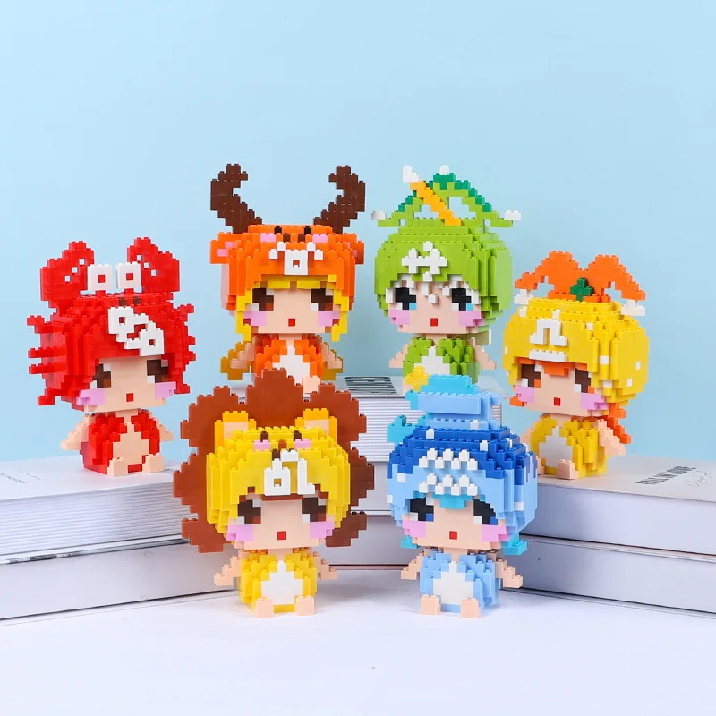 Zwölf Konstellationen Widder Stier Micro Bausteine Zwillinge Modell Schütze Mini Ziegel Figur Spielzeug Für Geburtstag Geschenk