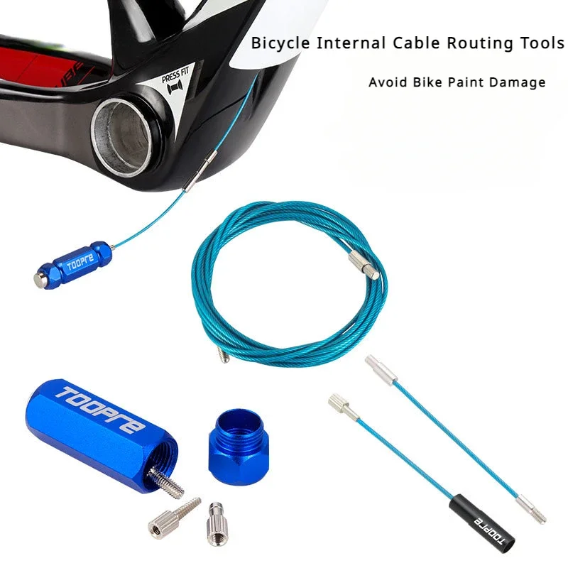 Bicycle Inner Cable Routing Guide Set MTB Bike Carbon Fiber Frame Hydraulic Wire Shifter Brake Line Magnet Inner Cable Guide Kit