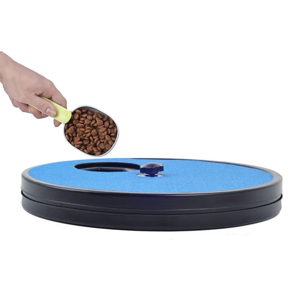 Pet Slow Food Toy Nail Scratching Board Cat and Dog Finger Deck Swivel with Sandpaper Scratching Board