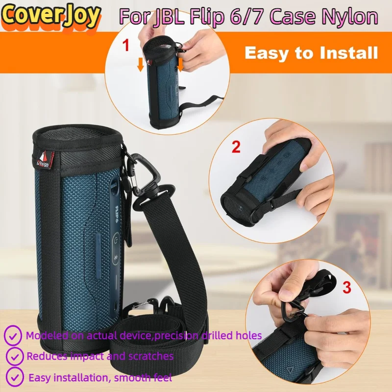 CoverJoy – étui avec sangle pour haut-parleur JBL Flip 6/7, sac de protection en Nylon résistant à l'eau, housse Portable