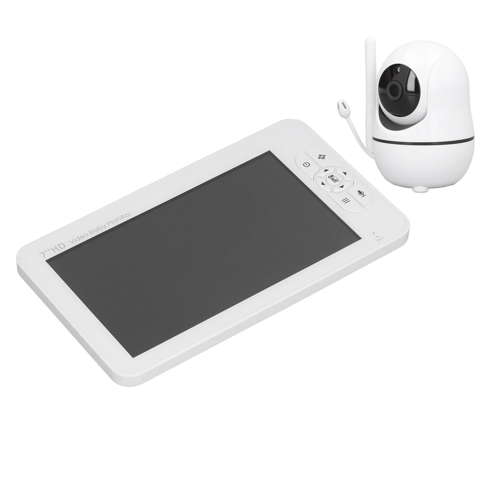 Smart Baby Monitor Baby Monitor 7 In Baby Monitor HD Screen Video 960ft Long Range Two Way Audio Temp Detection Pan Tilt