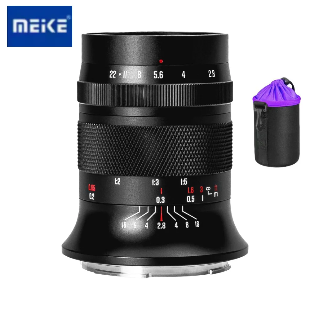 Meike 60mm f2.8 с большой диафрагмой APS-C, макрообъектив с ручной фокусировкой и фиксированной оправой для Canon RF/EOS M/ Nikon Z/Sony E/ Fuji Fx/M43.