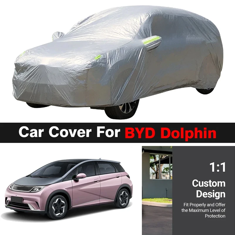 

Full Car Cover For BYD Dolphin 2021 2022 2023 SUV Anti-UV Sun Shade Rain Snow Wind Protection Outdoor Cover Dustproof
