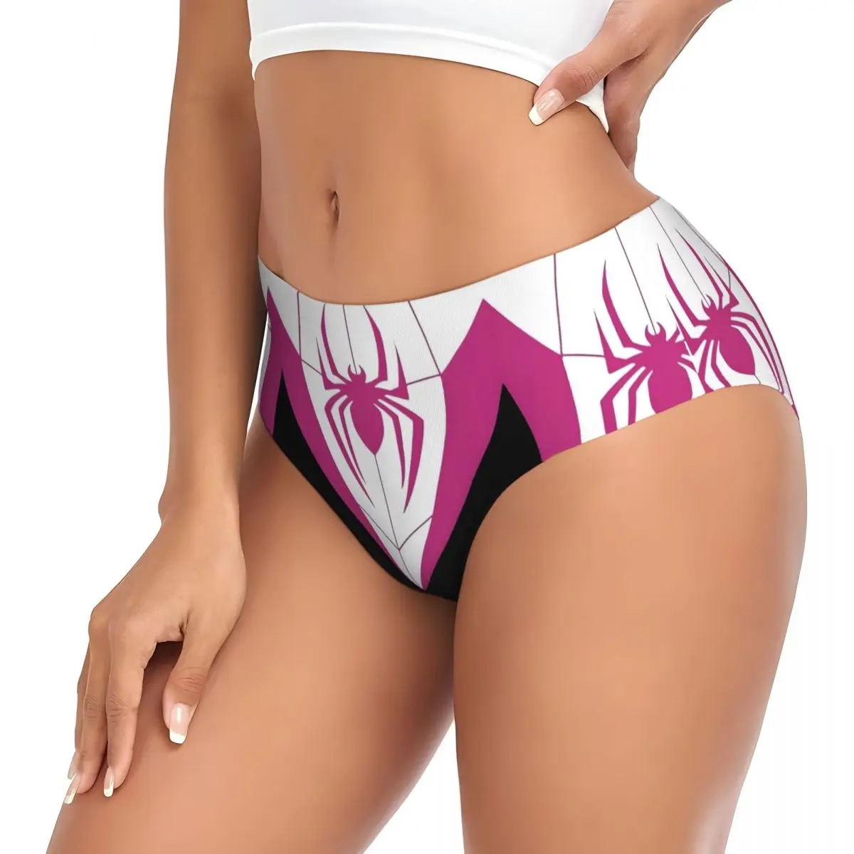 Custom Women Gwen Super Hero Spider Man Panties Breathable Hot Skin Briefs Underwear