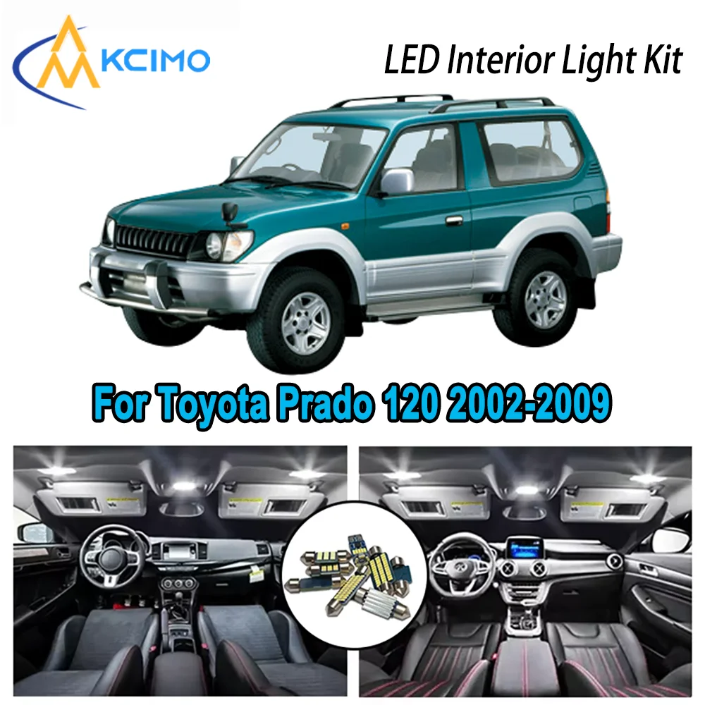 

High-Quality LED Interior Kit for Toyota Prado 90 1996-2001 1997 1998 1999 Premium Error-Free Dome Map Trunk Automotive Lamps