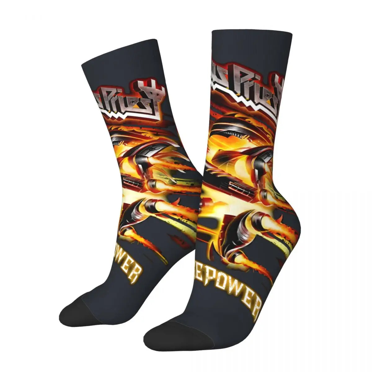 Hip Hop Vintage Amazing Men's Socks Unisex Judas Priest Harajuku Pattern Printed Funny Novelty Happy Crew Sock official-website