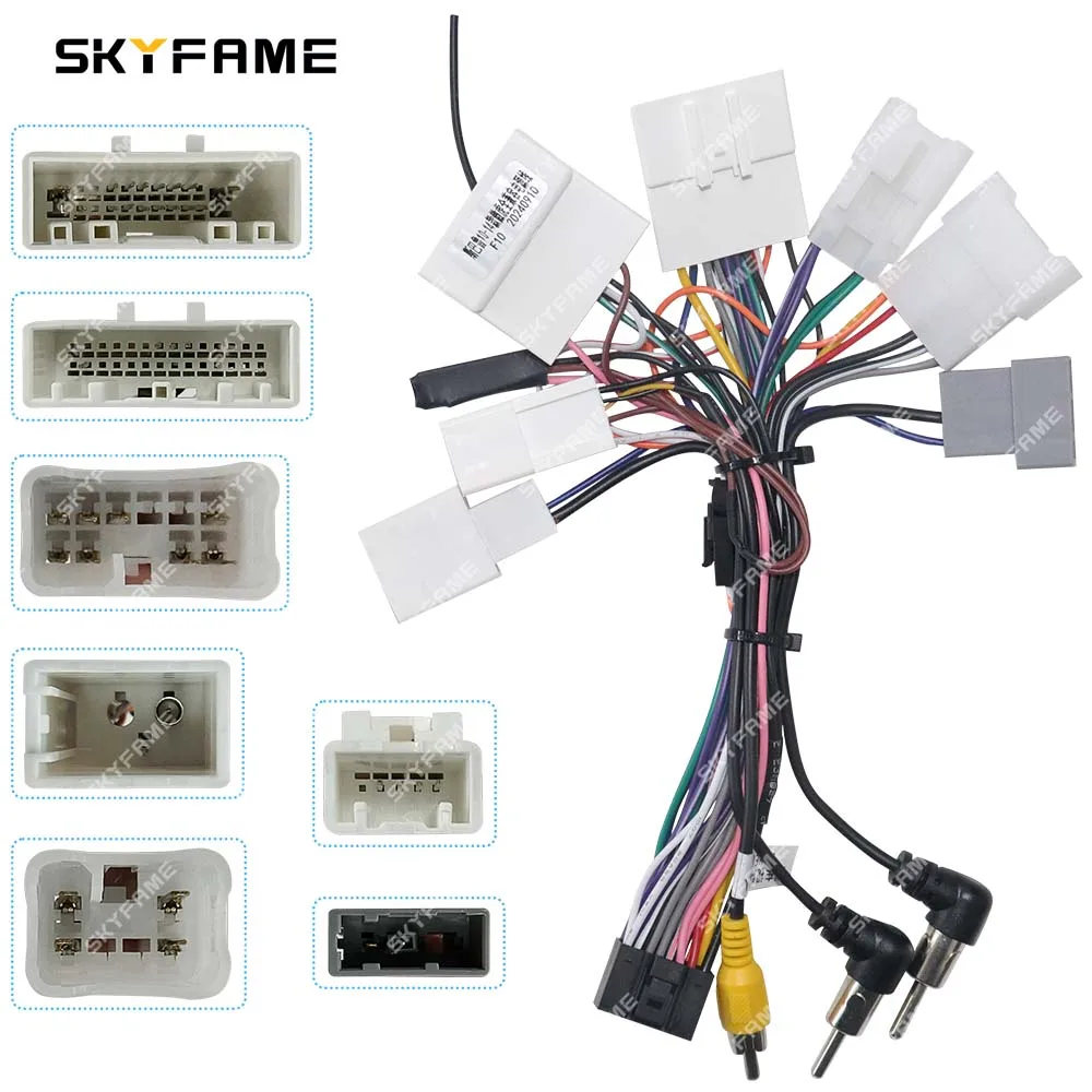 SKYFAME 16Pin Car Wiring Harness Adapter Android Radio Power Cable For Subaru Outback Legacy