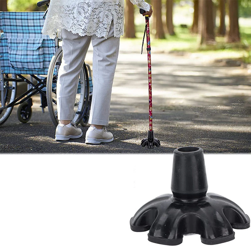 

19MM Cane Tips 6 Pillar Design Nonslip Rubber Crutch End Mat With For Walking Stick Shooting Stick Crutch Tips Accessories