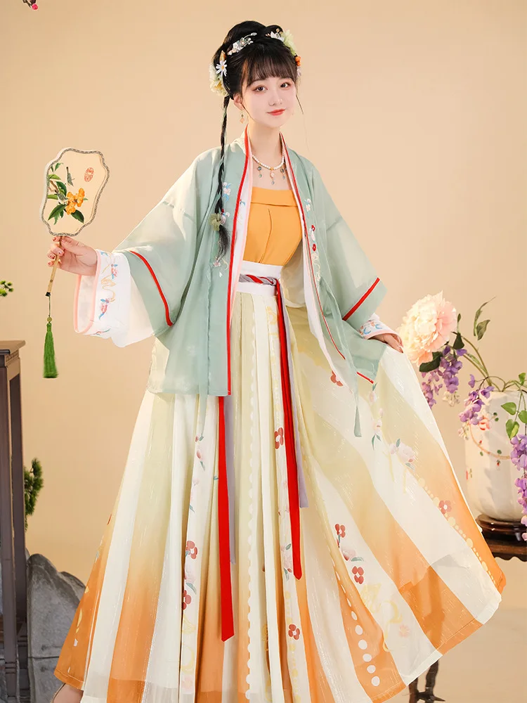 

Hanfu ladies Chinese style improved four-piece costume Chinese elements summer fairy fashion retro women's daily