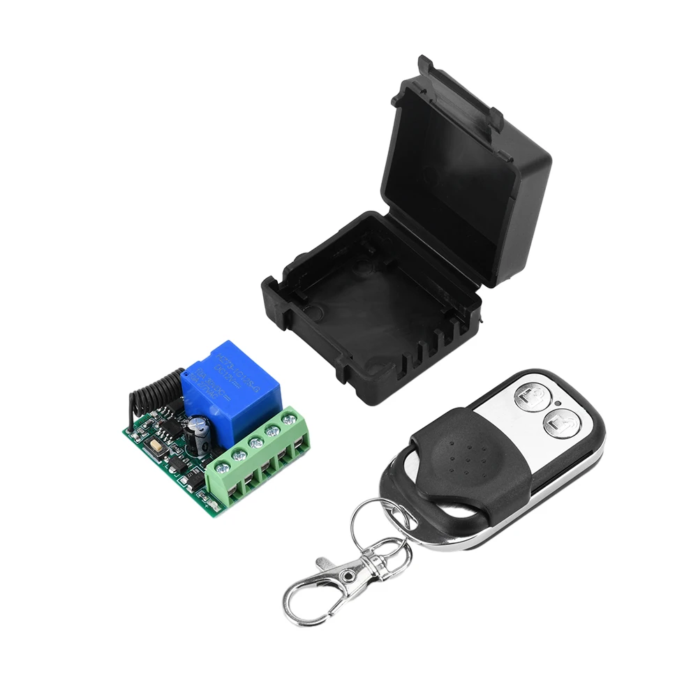 

12V 10A Relay Control Switch Module 433Mhz Receiver Universal Remote Control for Gate LED Garage Door Home appliance Control