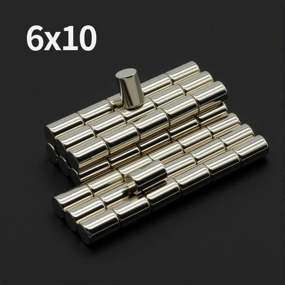 

6x10mm Powerful Neodymium Magnet N35 NdfeB Permanent Magnetic imanes Round Super Strong Fridge Magnets DIY