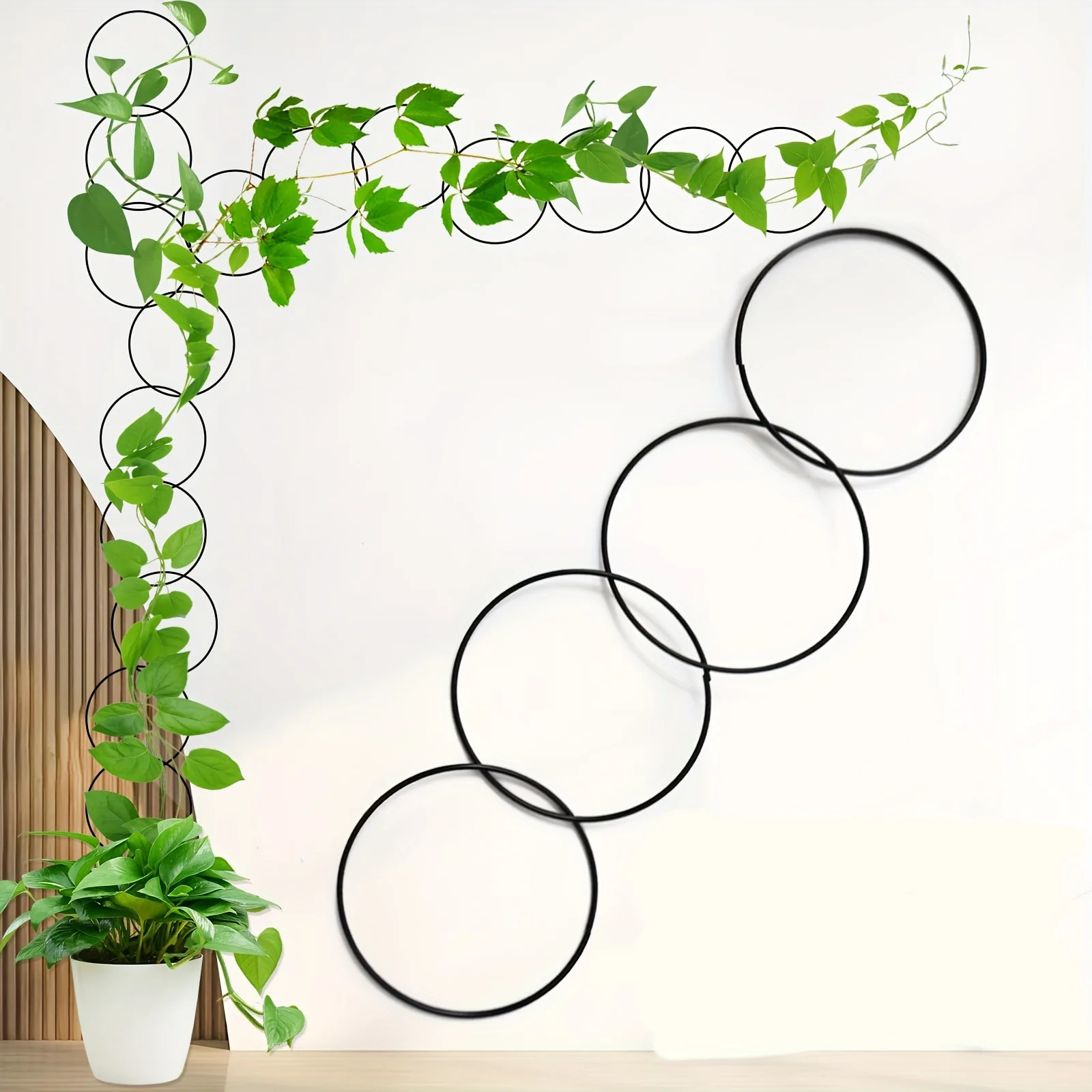 Edelstahl-Kettenspalier für Kletterpflanzen, Pflanzenspalier für den Innen- oder Außenbereich für Monstera, Weinreben, Efeuern, Pflanzenspalier für Topf