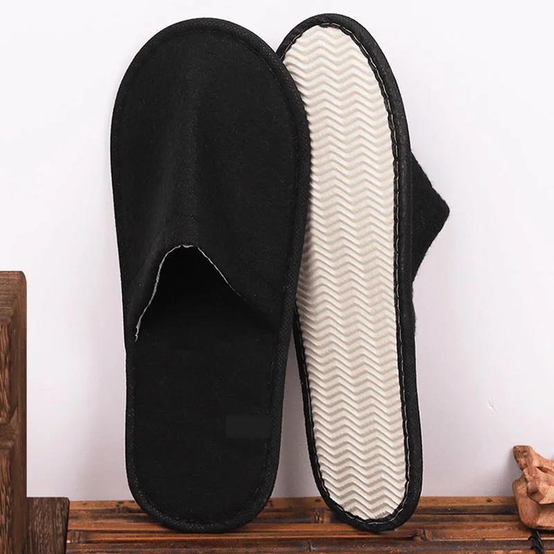 5 Pairs/Set All-inclusive Hotel Home Slippers Travel Spa Slippers Anti-slip Flat Shoes Unisex House Home Guest Indoor Slippers