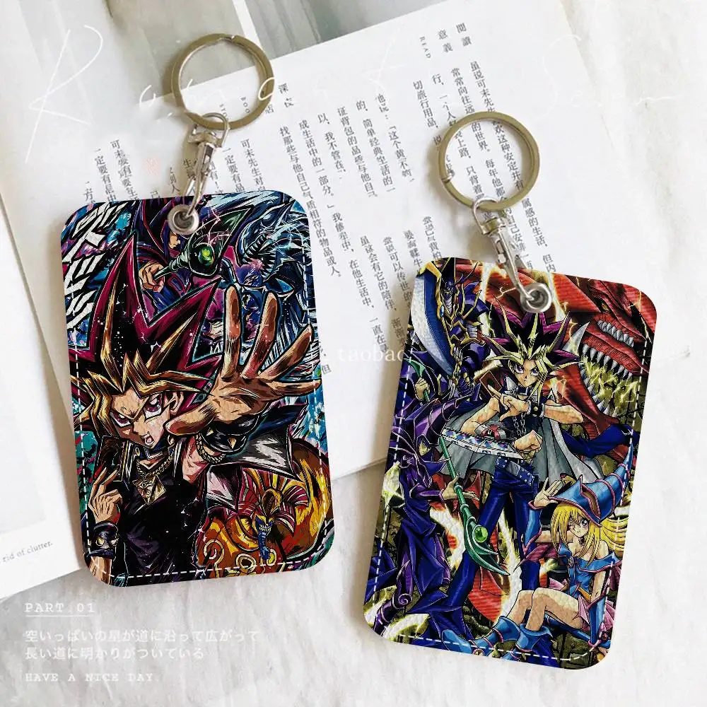 

Amine Yu Gi Oh 1 шт. чехол для карты доступа кожаный держатель для карт брелок для ключей дверные бирки доступа чехол для удостоверения личности брелок