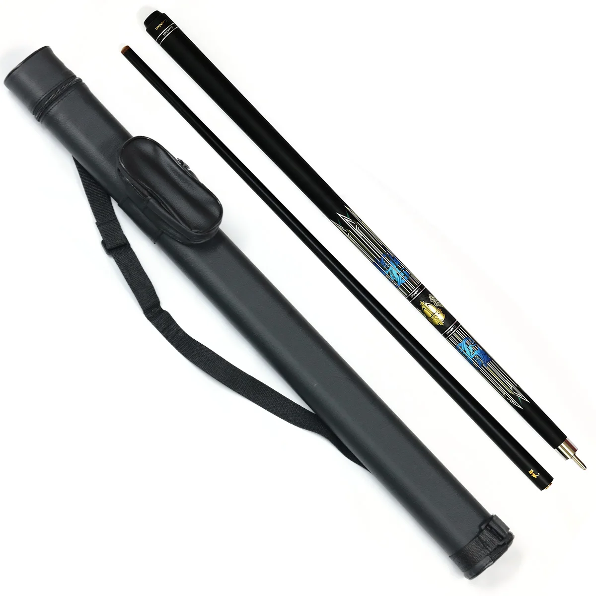 

High Quality Carbon Fiber Shaft 1/2 -PC Billiard Pool Cue Kit With Cue Case
