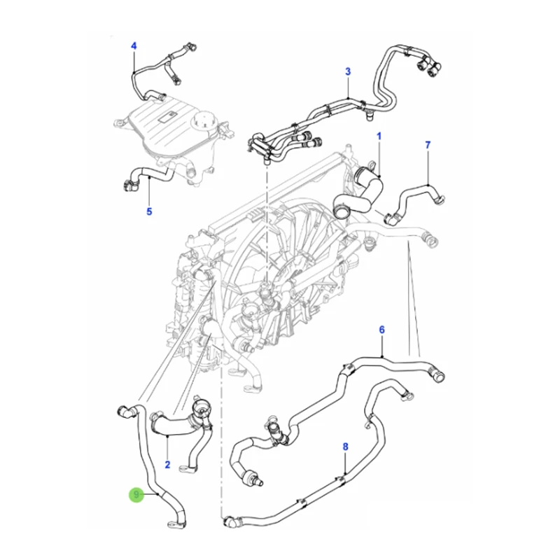 C2Z4537 C2D21476 xf xj oil cooler hose