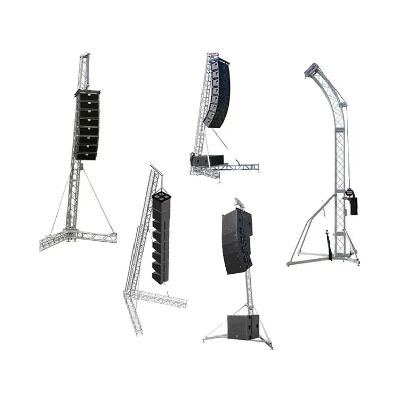 【Direct Factory Sale】Customized TUV Certified Aluminum Alloy Steel Material Decorative Line Array Speaker Truss Stand Tower For