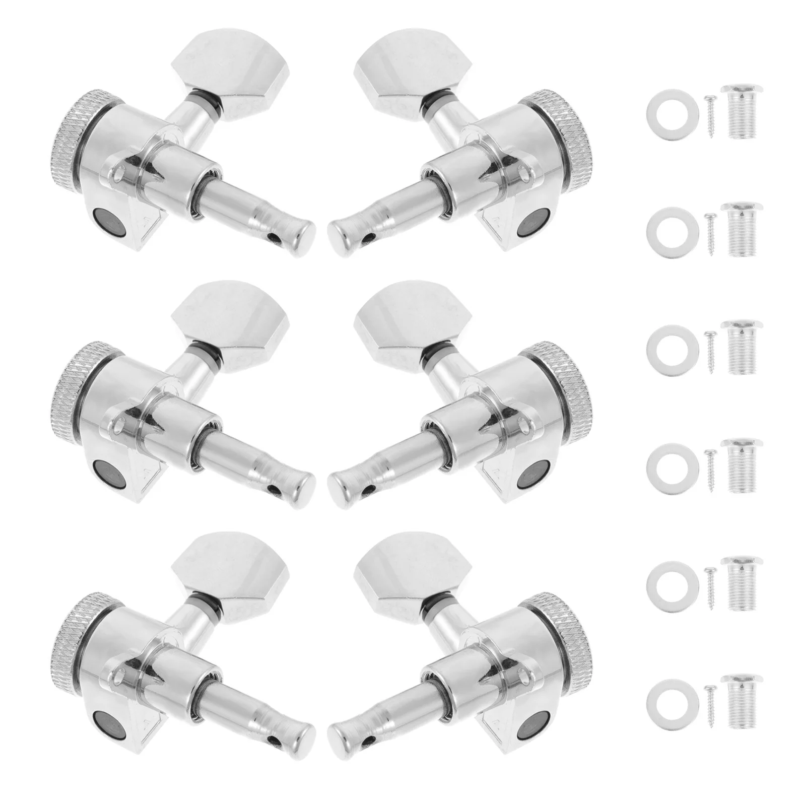 

6Pcs Guitar Tuning Buttons Alloy Fully Enclosed String Locking Tuners Acoustic Electric Professional Pitch Stable Guitar