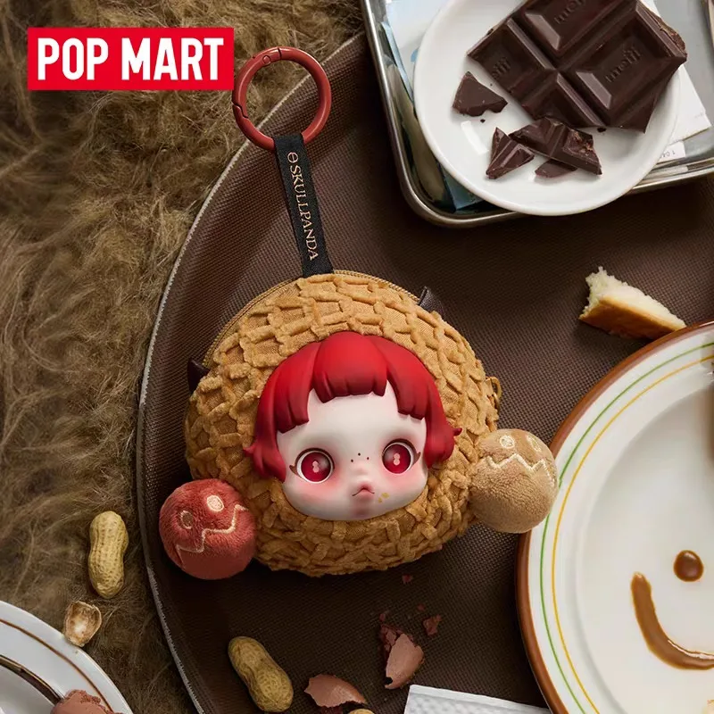 100% POPMART SKULLPANDA سلسلة المسرح بدون نوم حقيبة سماعة الاذن قلادة الطرفية سلسلة الوجه مجموعة ألعاب سلسلة الهدايا