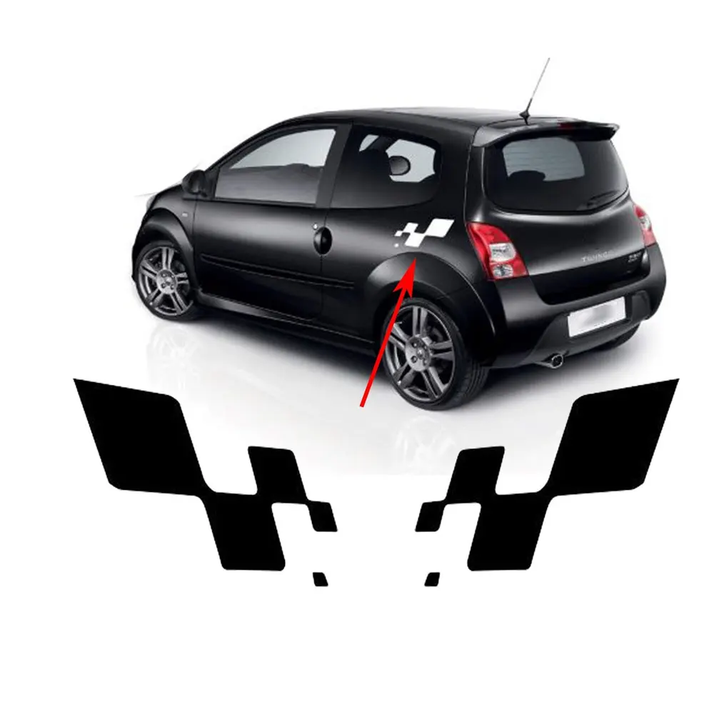 2pcs for Renault Sport Damier Stickers  Stripping Clio Megane Twingo fd-02