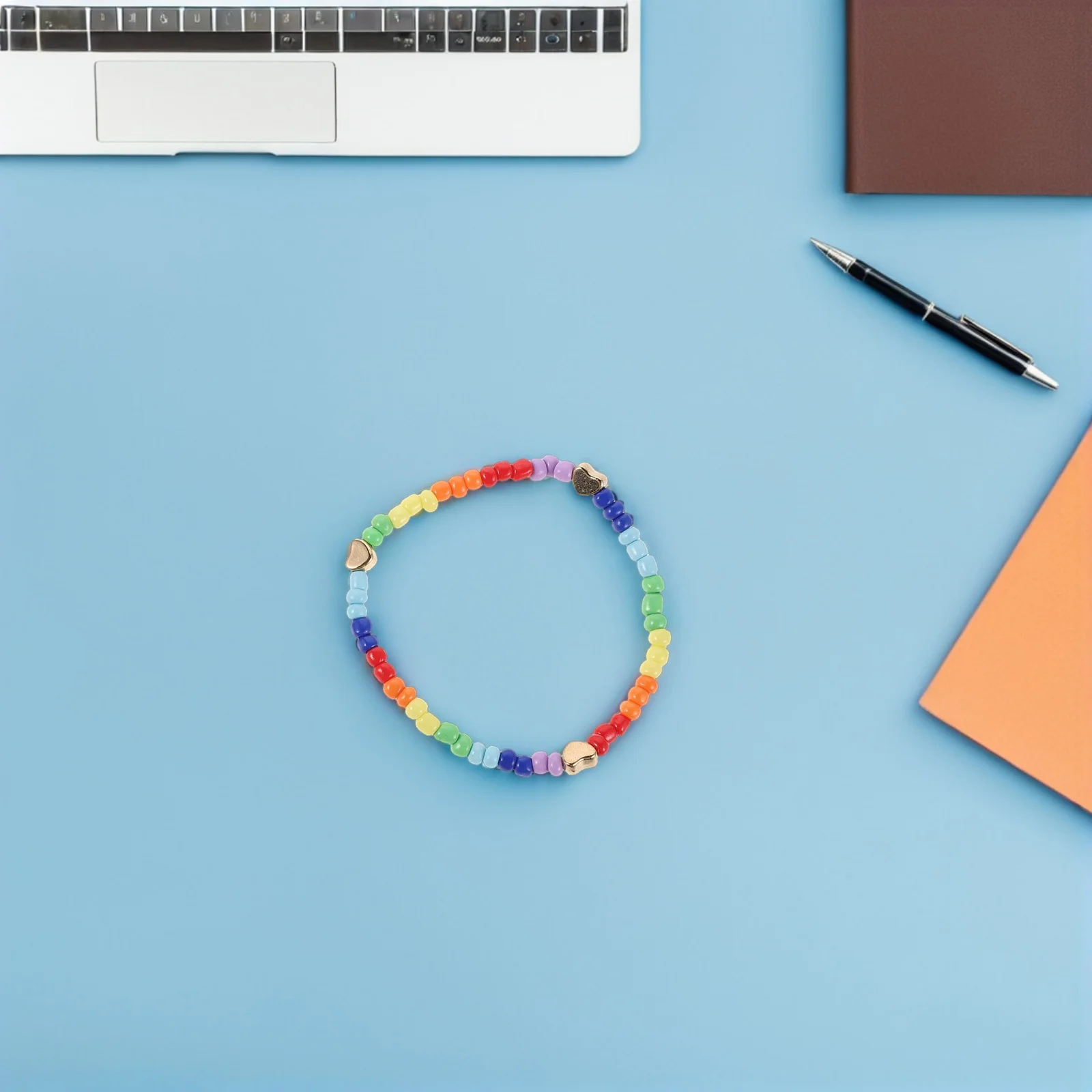 

12Pcs Colorful Boho Bead Bracelet Set Elastic Stacking Rainbow Jewelry for Women Trendy Friendship Gift for Celebrations and