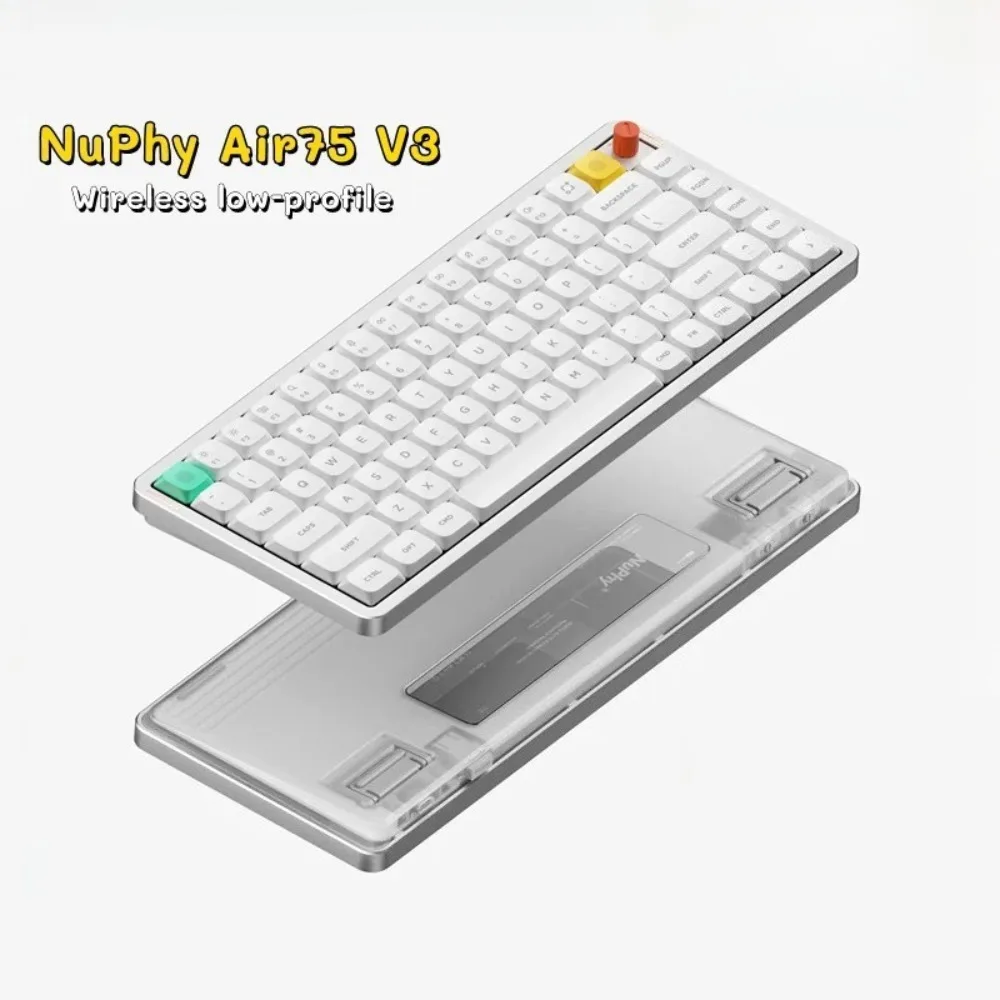 

NuPhy Air75 V3 Mechanical Keyboard Tir Mode Low-Profile Wireless RGB Hot-Swap 75% Custom Keyboard with Knob Gaming Accessories