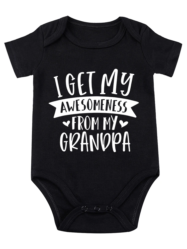 I Get My Awesomeness From My Grandpa -Funny Baby Essentials Bodysuit Newborn Baby Boy Clothes