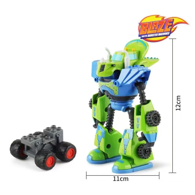 Hot Sell Blaze Monster Machines Cartoon Action Figure Plastic Alloy Deformed Car Model Action Figures Toys Child Birthday Gifts