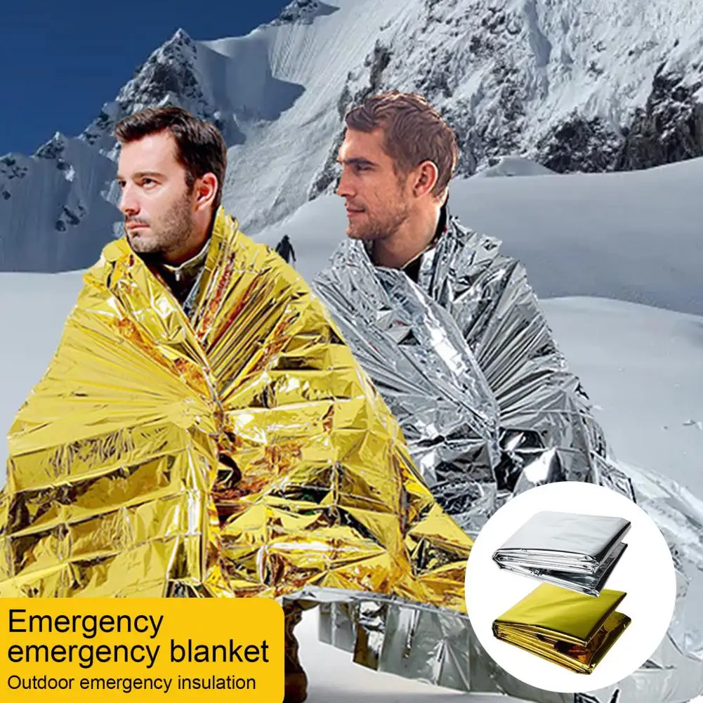 

Disposable Heat Reflective Blanket Outdoor Survival Gear Waterproof Thermal Blankets for Hiking Camping First Aid Windproof