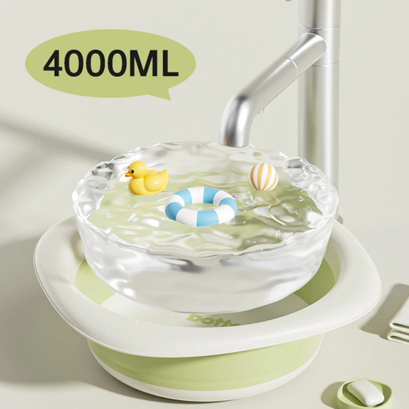 Baby Folding Washbasin Belt Distinguishes Children's Washbasin Household Baby Washbasin