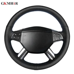 DIY Black Artificial Leather Car Steering Wheel Cover for Mercedes Benz W164 M-Class ML350 ML500 X164 GL-Class GL4