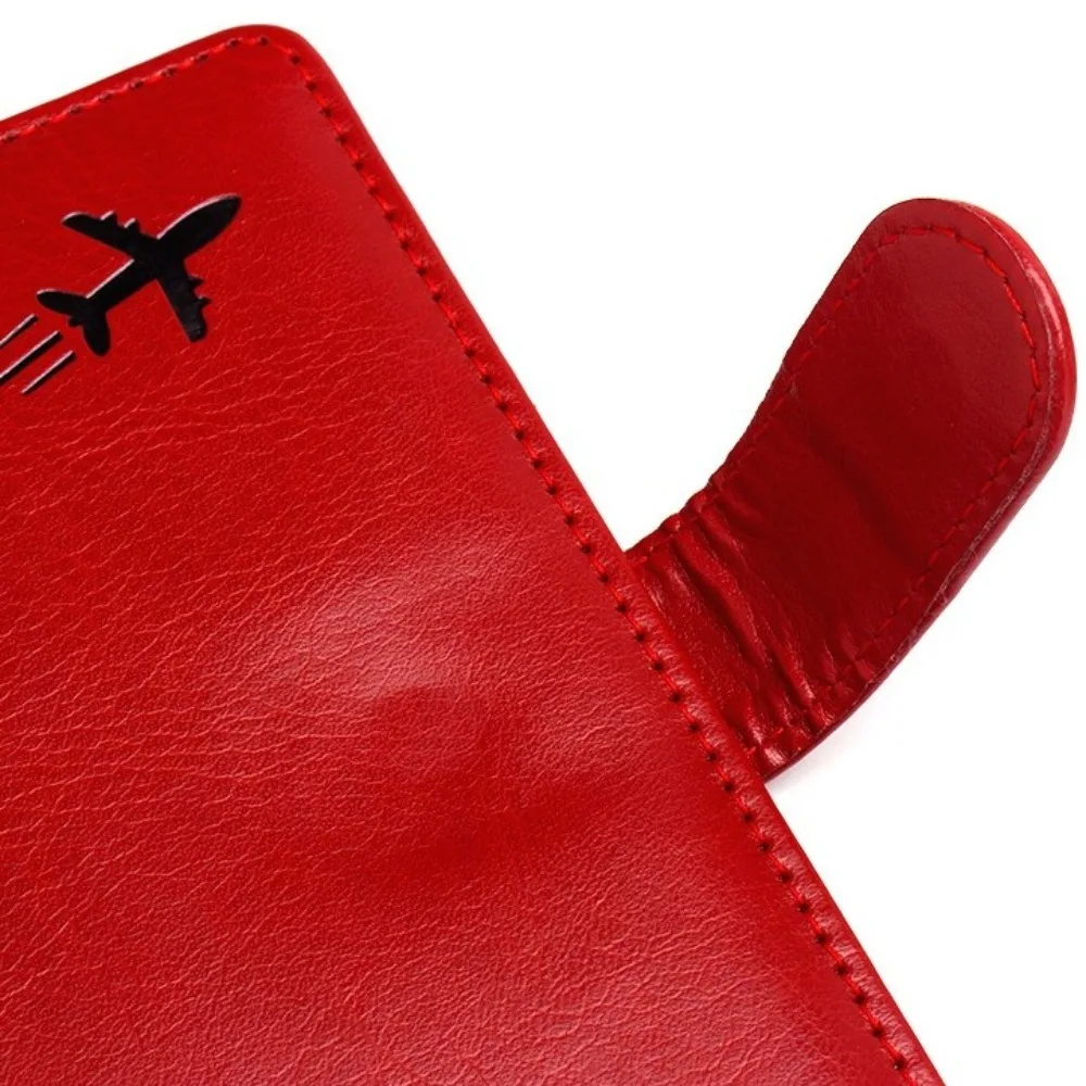 PU Leather Anti-theft Passport Holder Airplane Check-in Wallet Business Storage Bag Multifunctional Ticket Holder Passport Clip