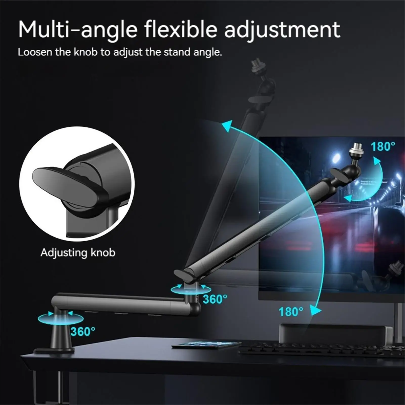 

Настольный зажим для микрофона, амортизирующая регулируемая стрела, кронштейн для микрофона для пения, студия, музыкального компьютера, настольного компьютера
