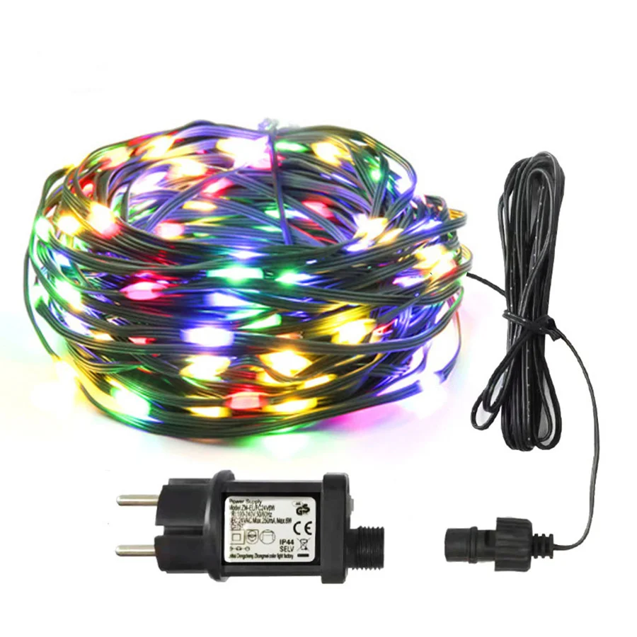 10/20/50/100M LED Christmas Garland String Lights Outdoor Waterproof 8 Modes Fairy Garden Lights for Party Wedding Holiday Decor