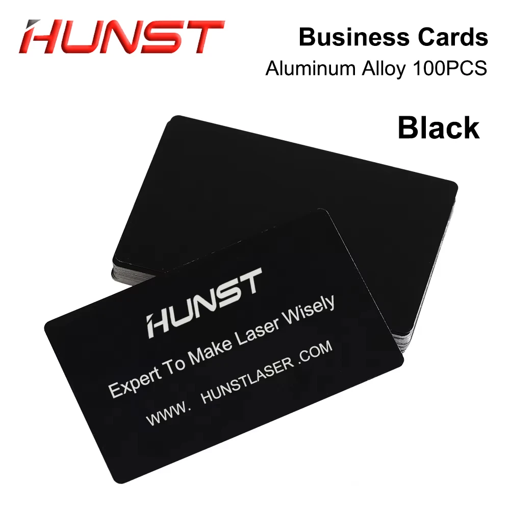 Hunst 100PCS/LOT Business Name Cards Multicolor Aluminium Alloy Metal Sheet Testing Material for Laser Marking Machine