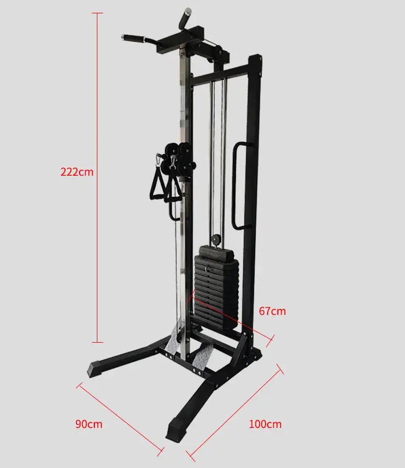 Dinuo Commercial Strength Functional Lat Pull Down Seated Rowing Machine Wall Mount Cable Station