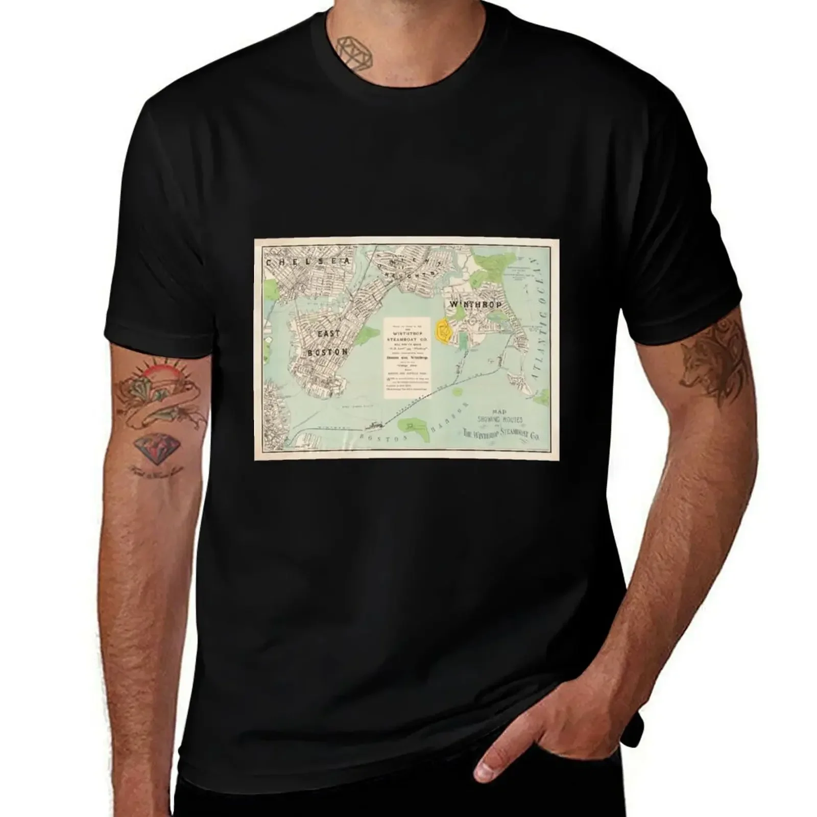 

Vintage East Boston, Winthrop & Chelsea MA Map (1896) T-Shirt graphic t shirt vintage new edition custom t shirt outfits for men