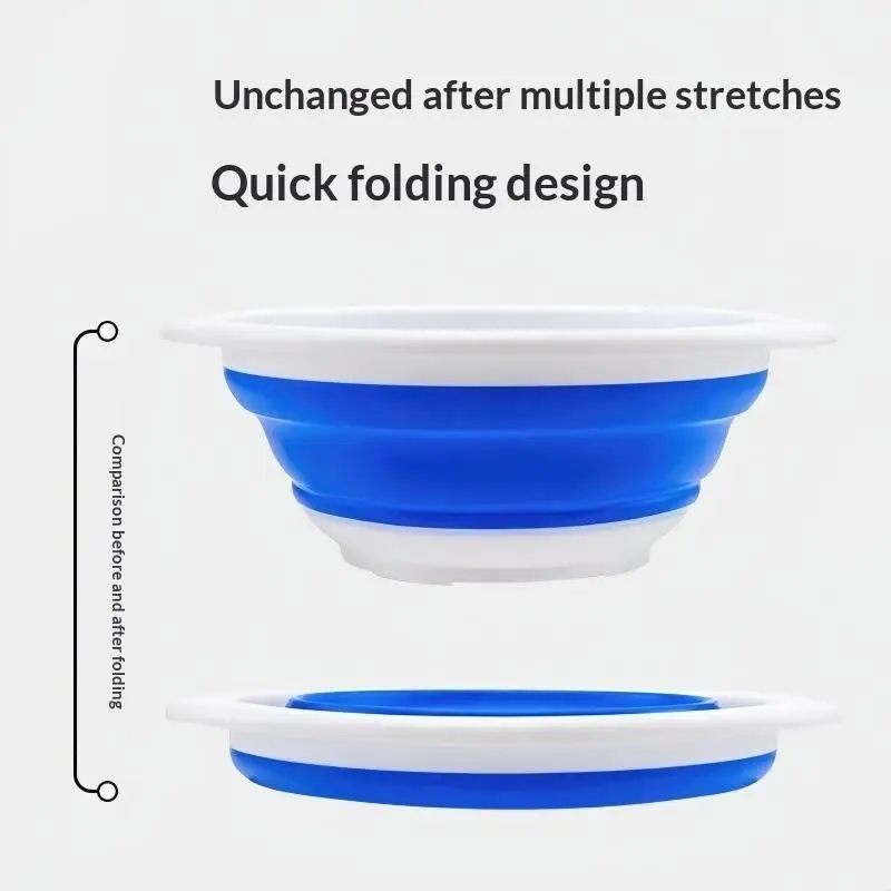 1PC Portable Foldable Fishing Bait Bowl Non-Toxic Reusable Bait Mixing Tray for Beginner Senior Anglers