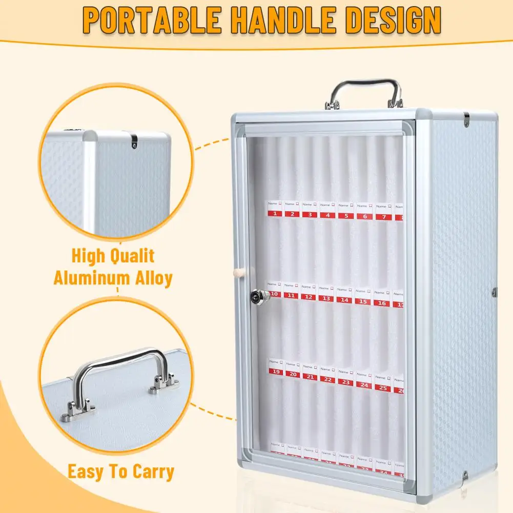 

Handheld Wall Mounted Mobile Phone Storage Box, Transparent Strap Lock Storage Box, School Military Office Aluminum Alloy Mobile