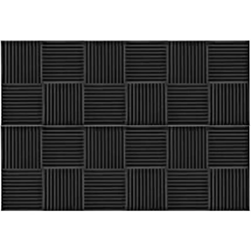 ABJN-24PCS Pianka Akustyczna Dźwiękochłonna Izolacja Akustyczna Ścian Izolacja Dźwiękowa do Podcastów Redukcja Hałasu (30 X 30 X 2.5 Cm)