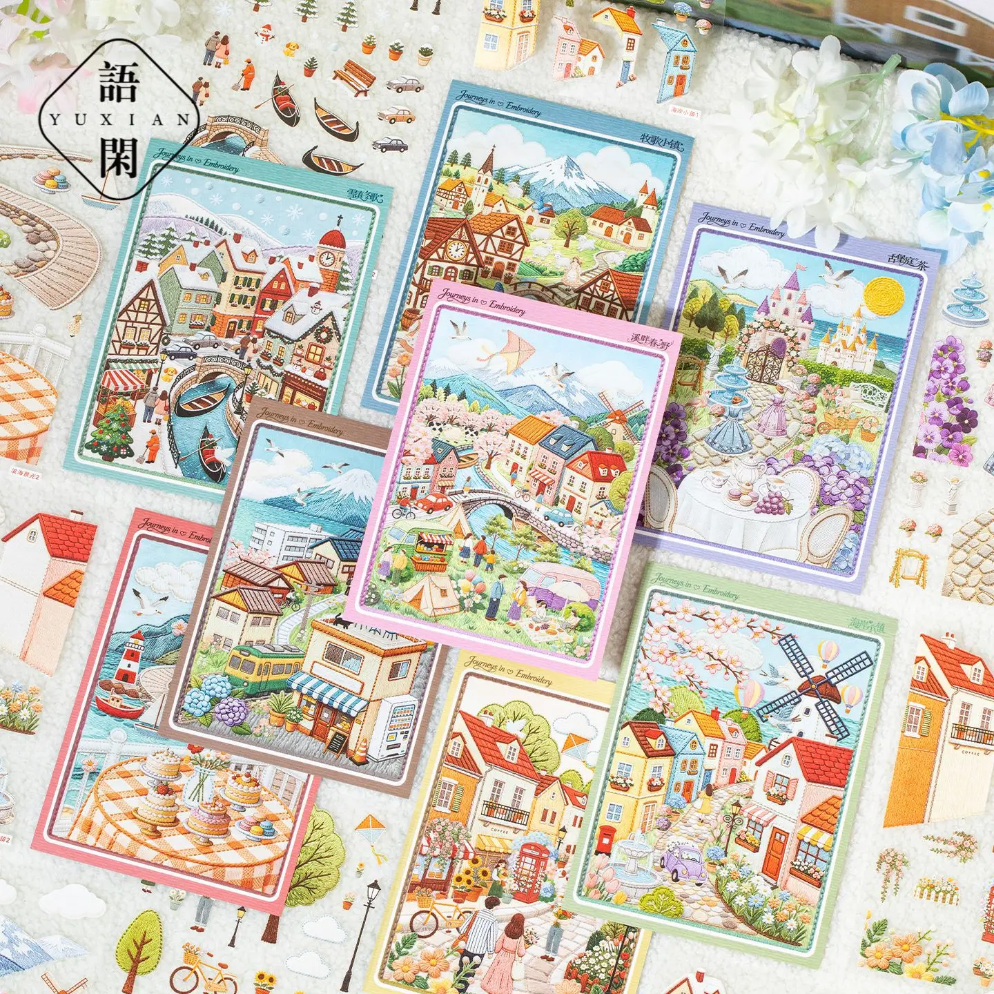 Mini-landschapsstickers in vin - Embroidery Sheet recensie en prijs