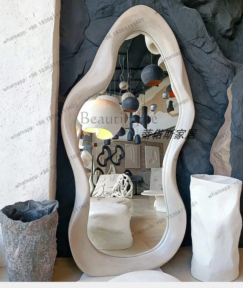 YJ Nordic classical irregular art full body mirror creative combination home special-shaped decorative mirror wall hanging