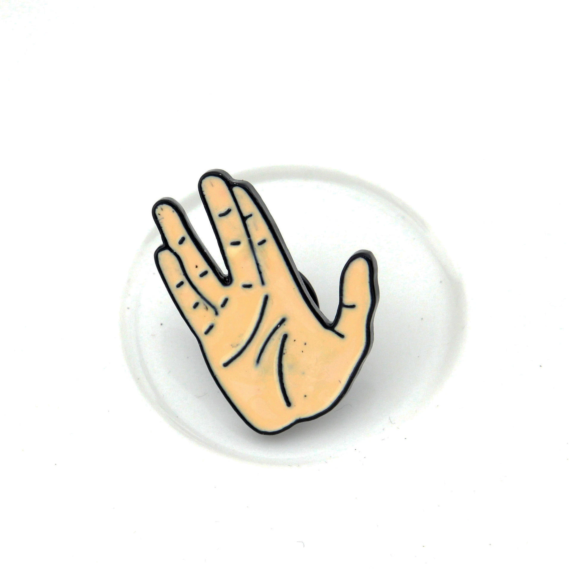 St-Star X Trek Science Fiction Movie Gesture Enamel Brooch Cute Funny Cartoon Metal Badge Lapel Pin Jewelry Accessories Fan Gift image 3