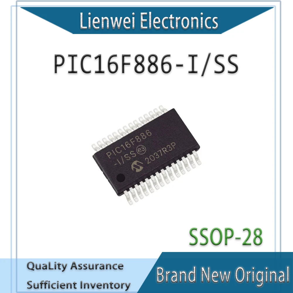 

100% New PIC16F886 PIC16F886-I/SS IC MCU Chipset SSOP-28
