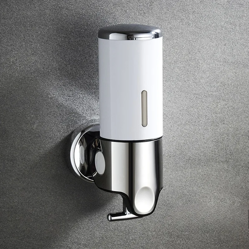 1 distributeur de savon mural en plastique noir avec fenêtre visible