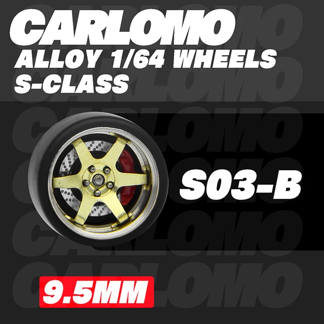 CARLOMO Alloy 1/64 Wheels S-Class S03A - S03F - Premium Wheels W/ Caliper Brakes - Foto 6