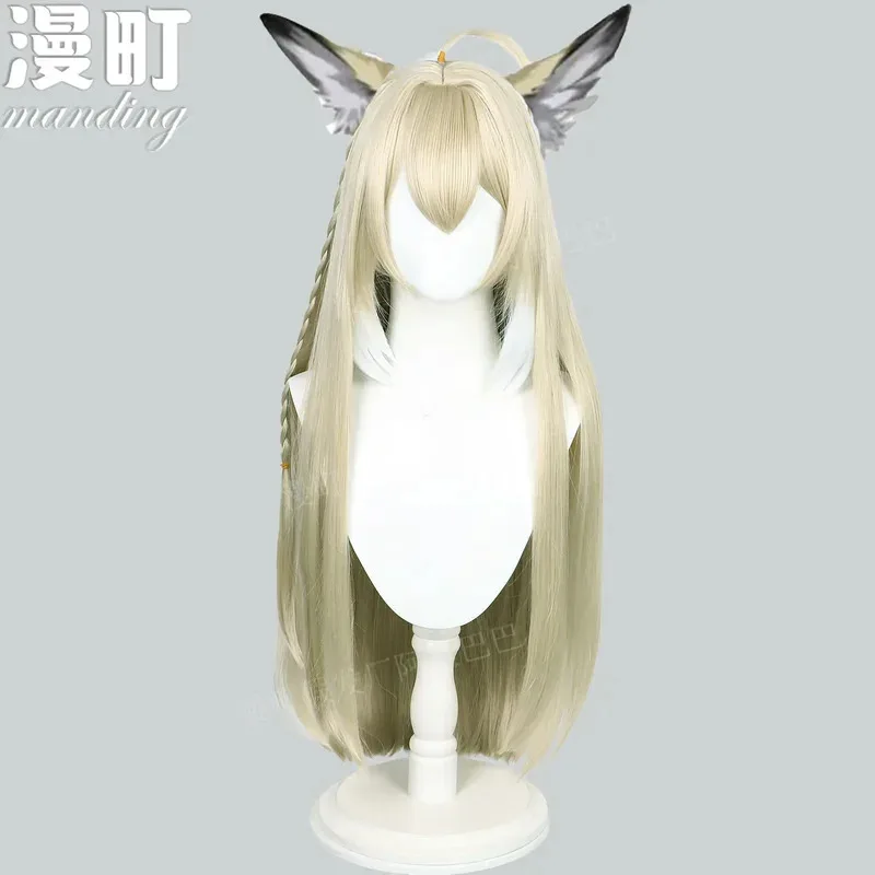 

2025-1 игра Arknights Vulpisfoglia, желтый парик с длинными волосами для косплея на Хэллоуин, реквизит для ролевых игр, косплей, термостойкий Syn