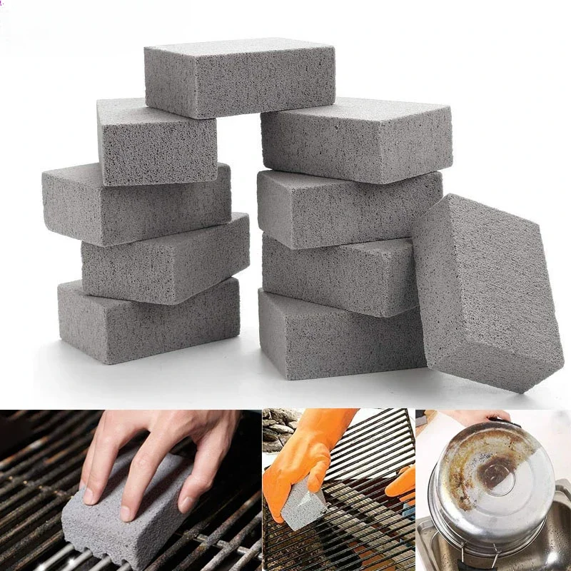 BBQ Grill Cleaning Brick Block Grill Stone Racks Stains Grease Cleaner BBQ Tools For Kitchen Gadgets Cleaning Brush